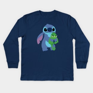 Stitch and Pascal Kids Long Sleeve T-Shirt